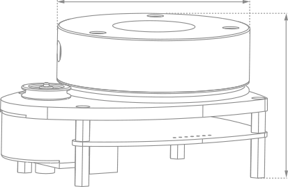 RPLIDAR A1 side view