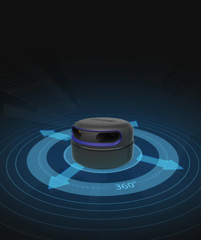 RPLIDAR A2 360-degree laser scanning diagram