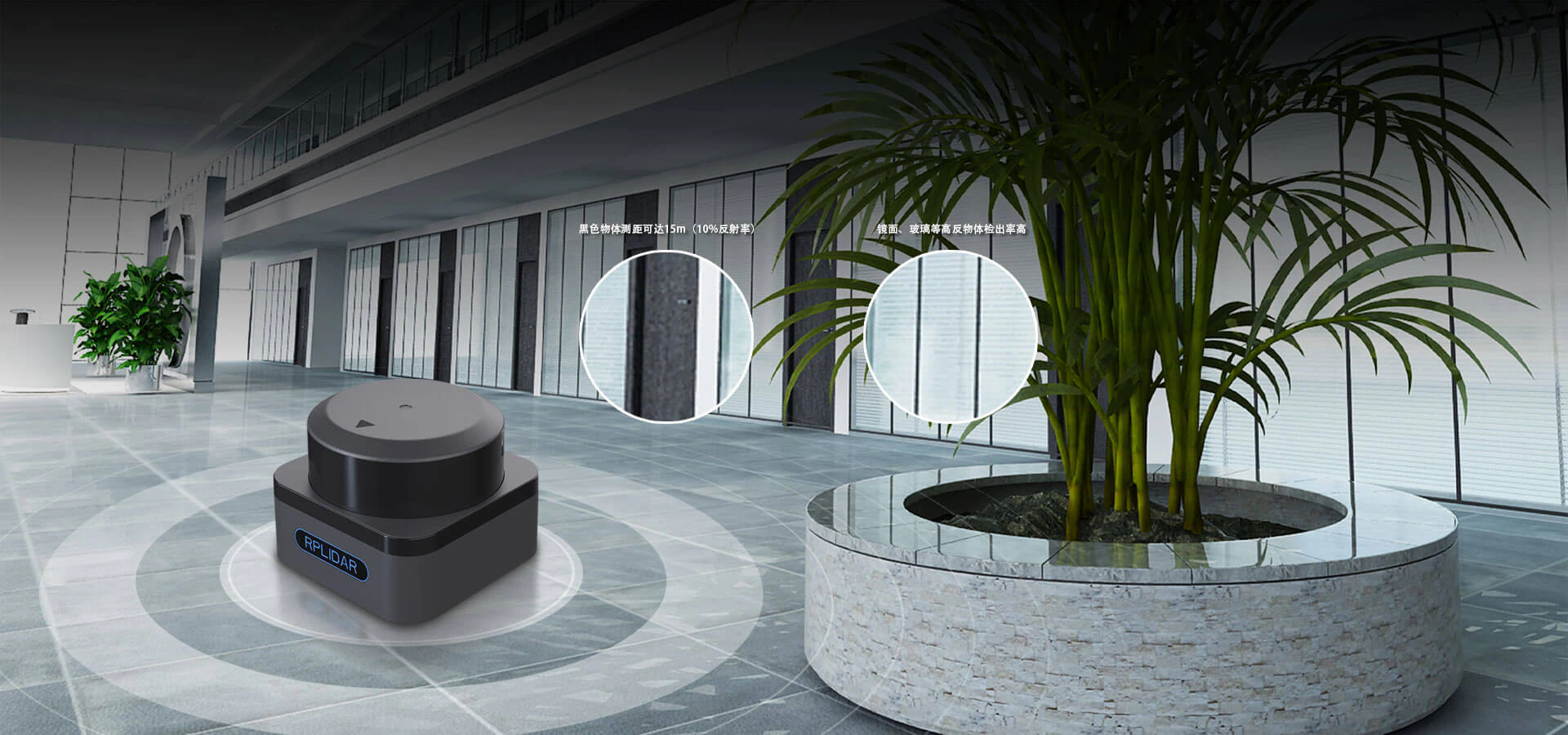 低反射率情况下RPLIDAR S3测距表现优秀